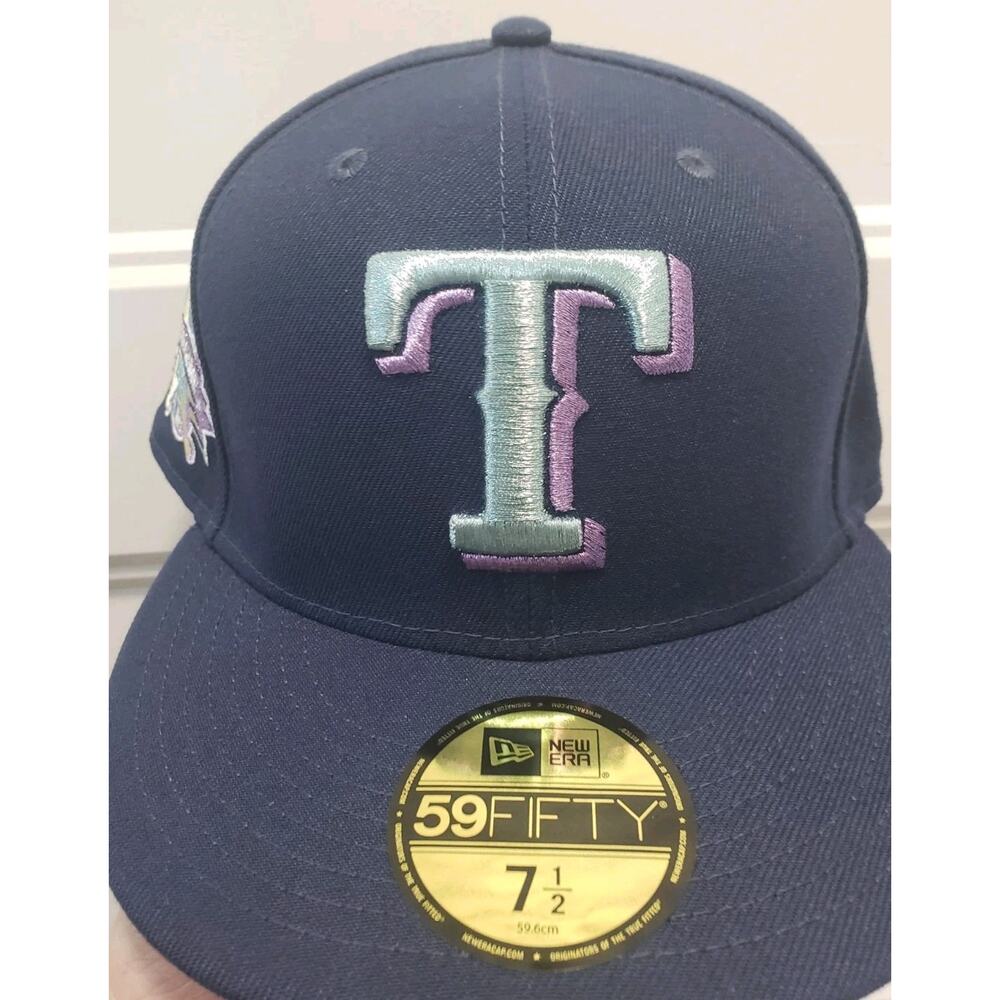 Texas Rangers 1995 All-Star Game New Era 59FIFTY Blue Fitted Hat 7 1/2
